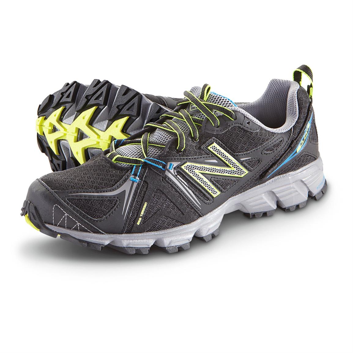 Men's New Balance 610v2 Trail Running Shoes, Black / Silver - 581259 ...