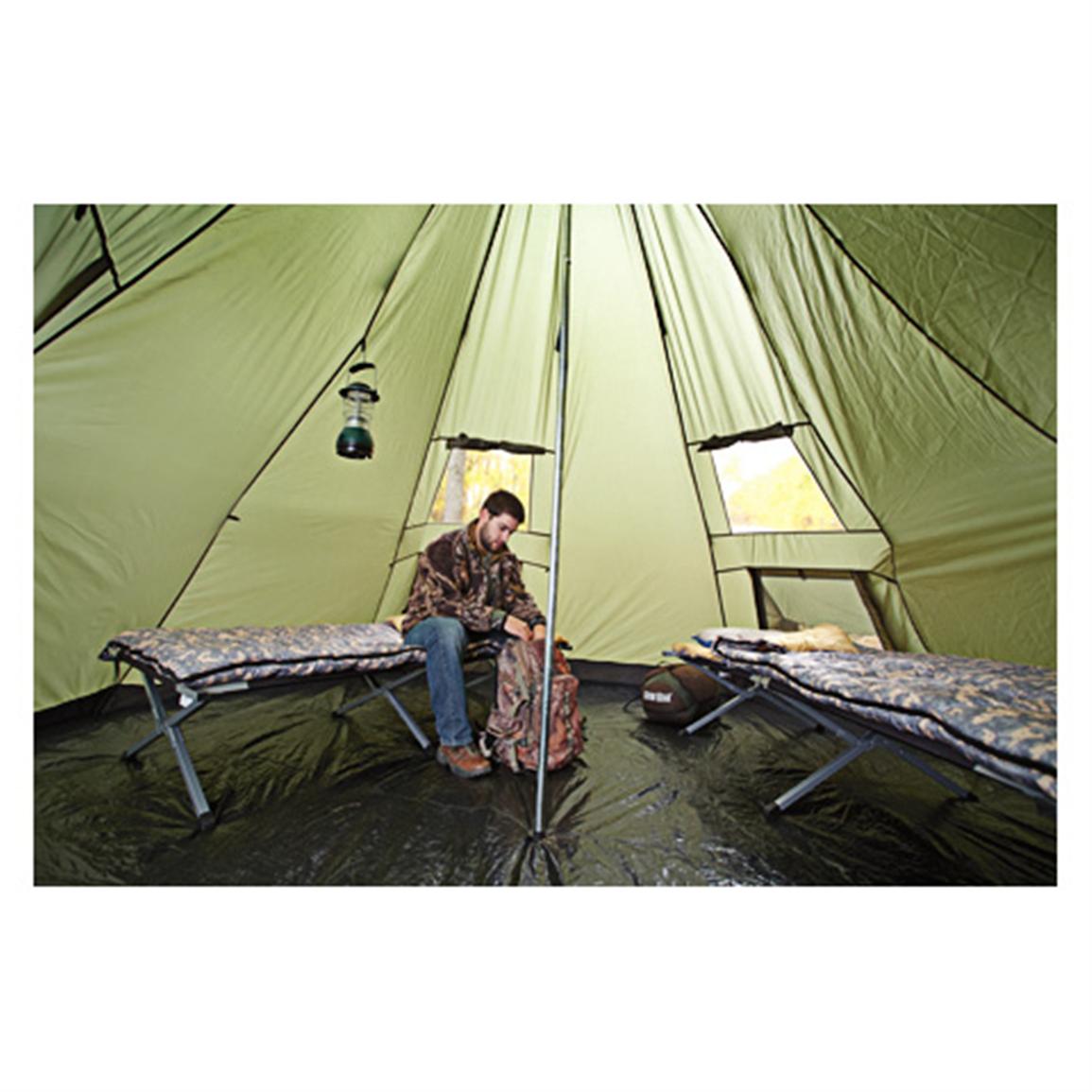サントスピンク Guide Gear 10x12フィート キャンバス壁テントフロア、高耐久PVCフローリング テント