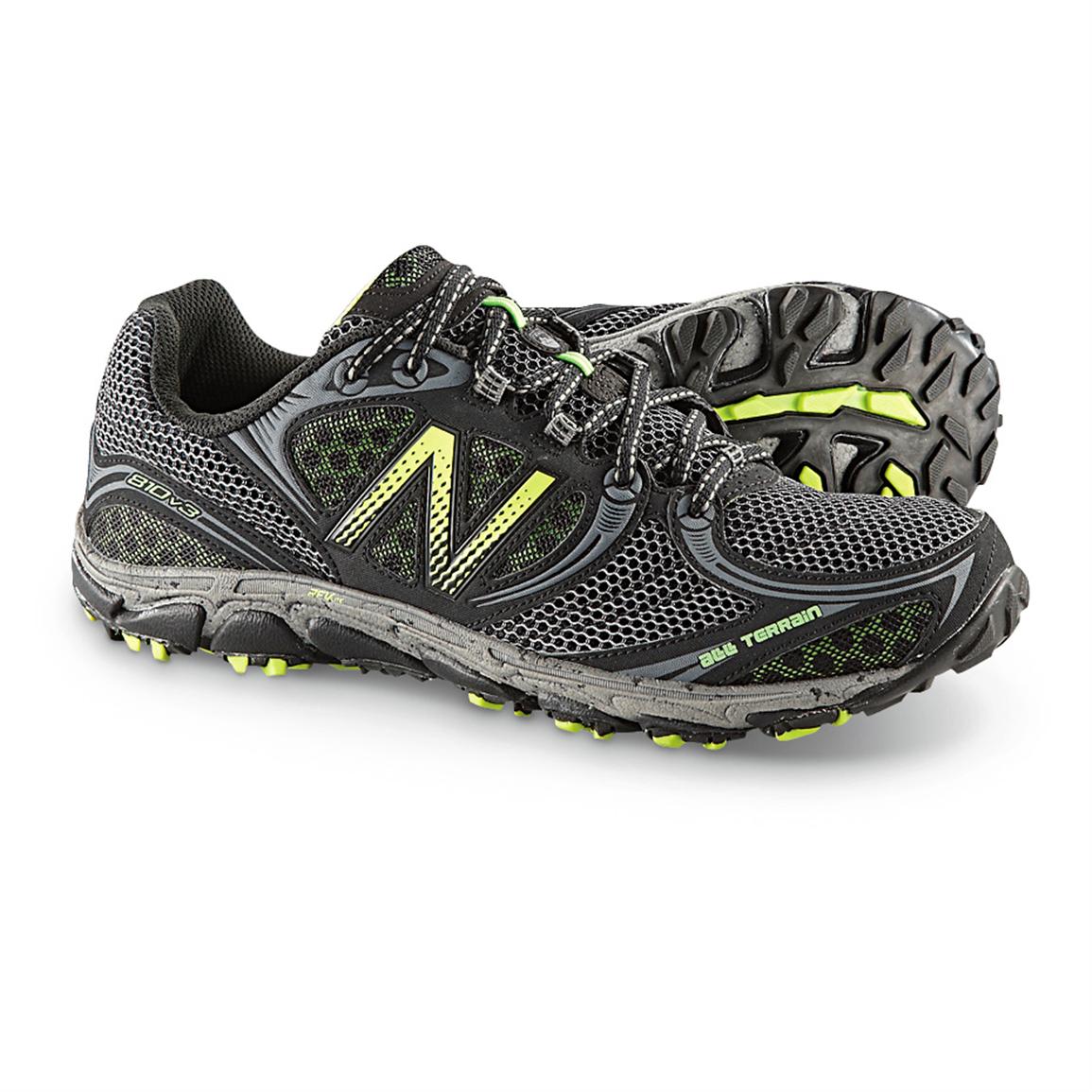 Men's New Balance 810 Trail Running Shoes, Gray / Yellow - 581674 ...