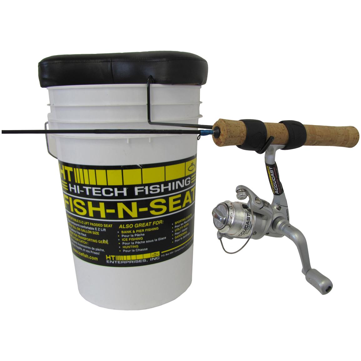 ht bucket buddy rod holder - 581959, ice fishing gear at