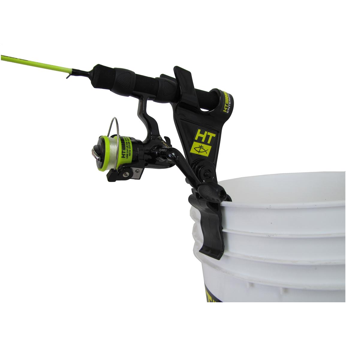 HT® Clamp-on Bucket Rod Holder - 581962, Ice Fishing 