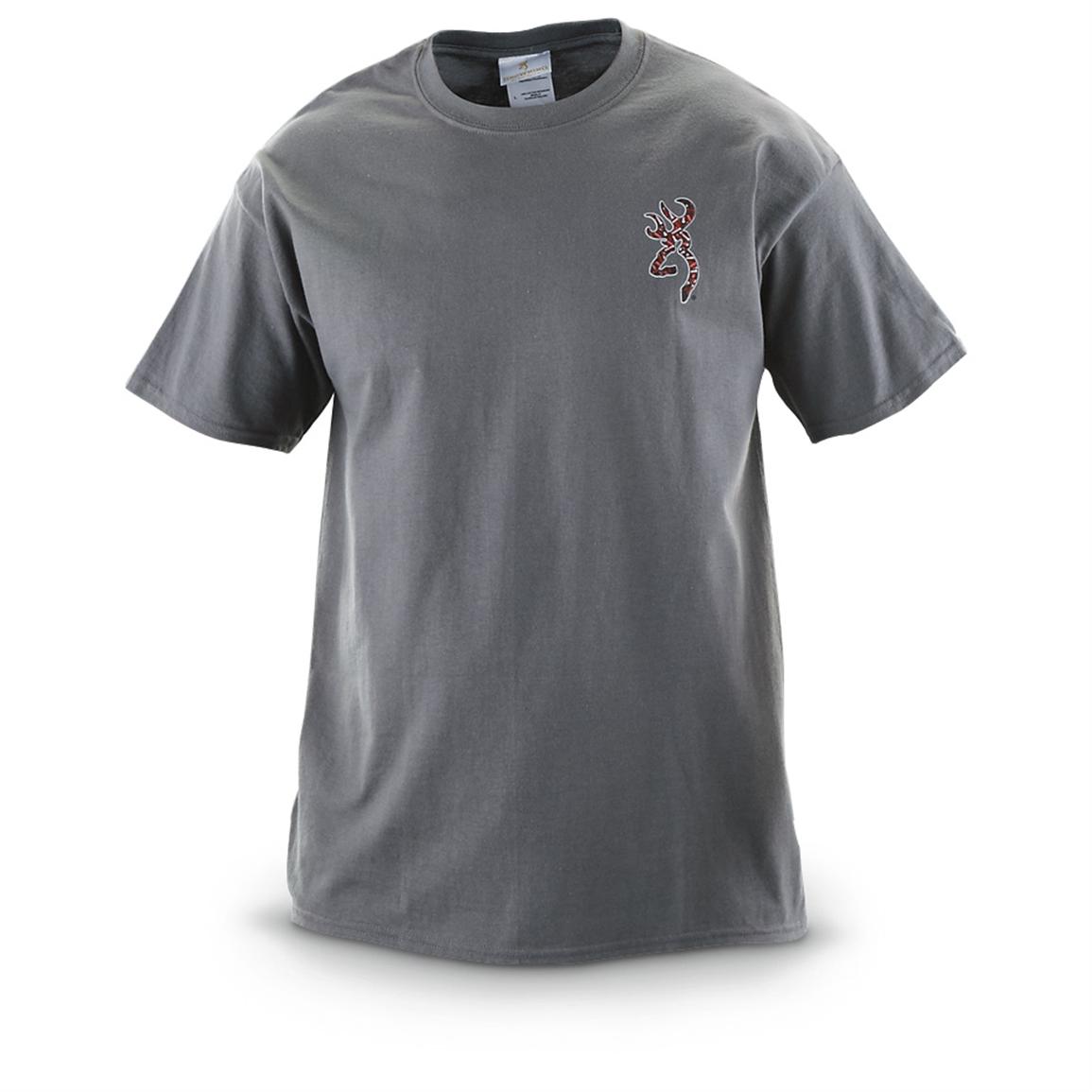 Browning Shotgun Shell T-shirt, Gray - 582071, T-Shirts at Sportsman's ...