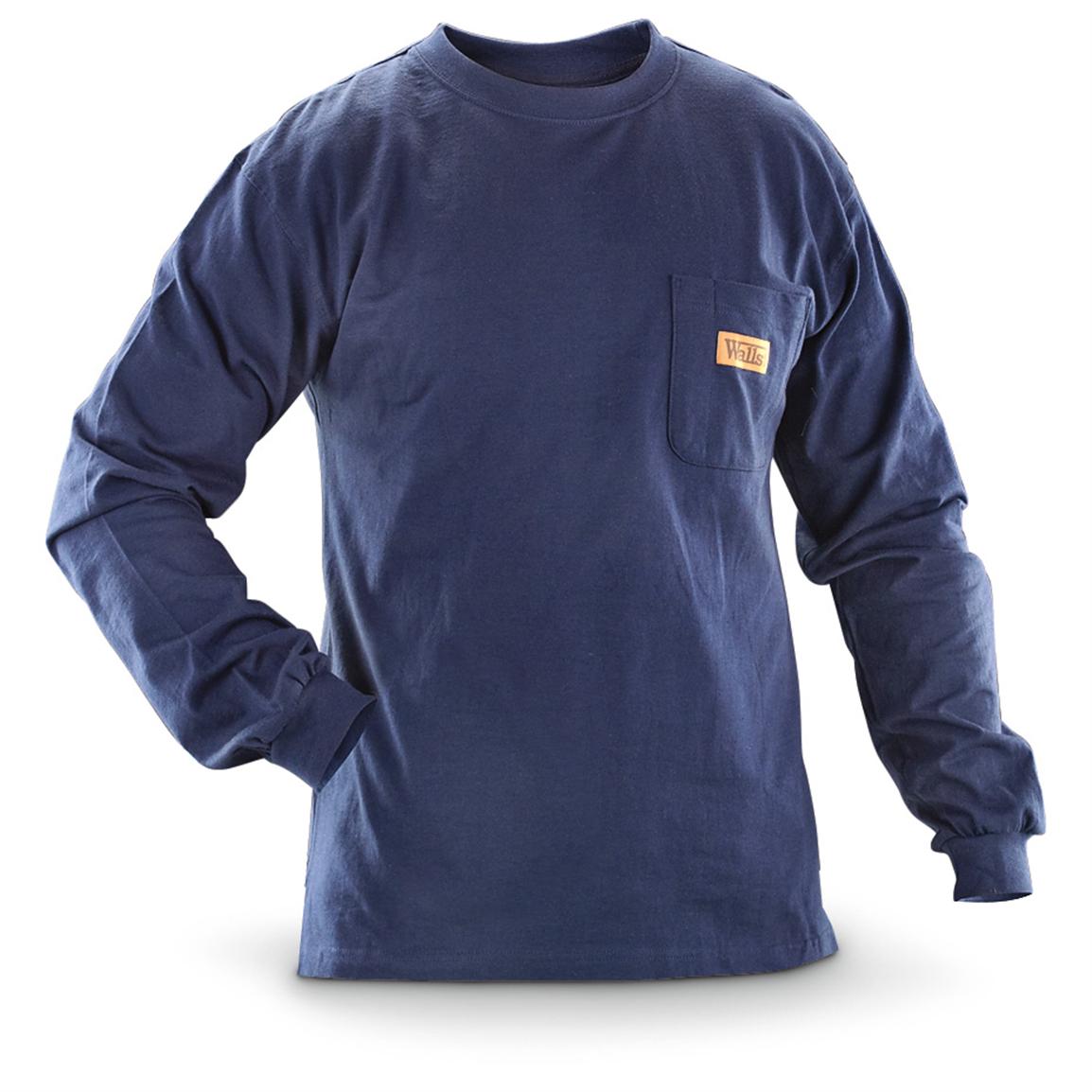 Walls Long-sleeved Pocket Work T-shirt - 582312, T-Shirts at Sportsman ...
