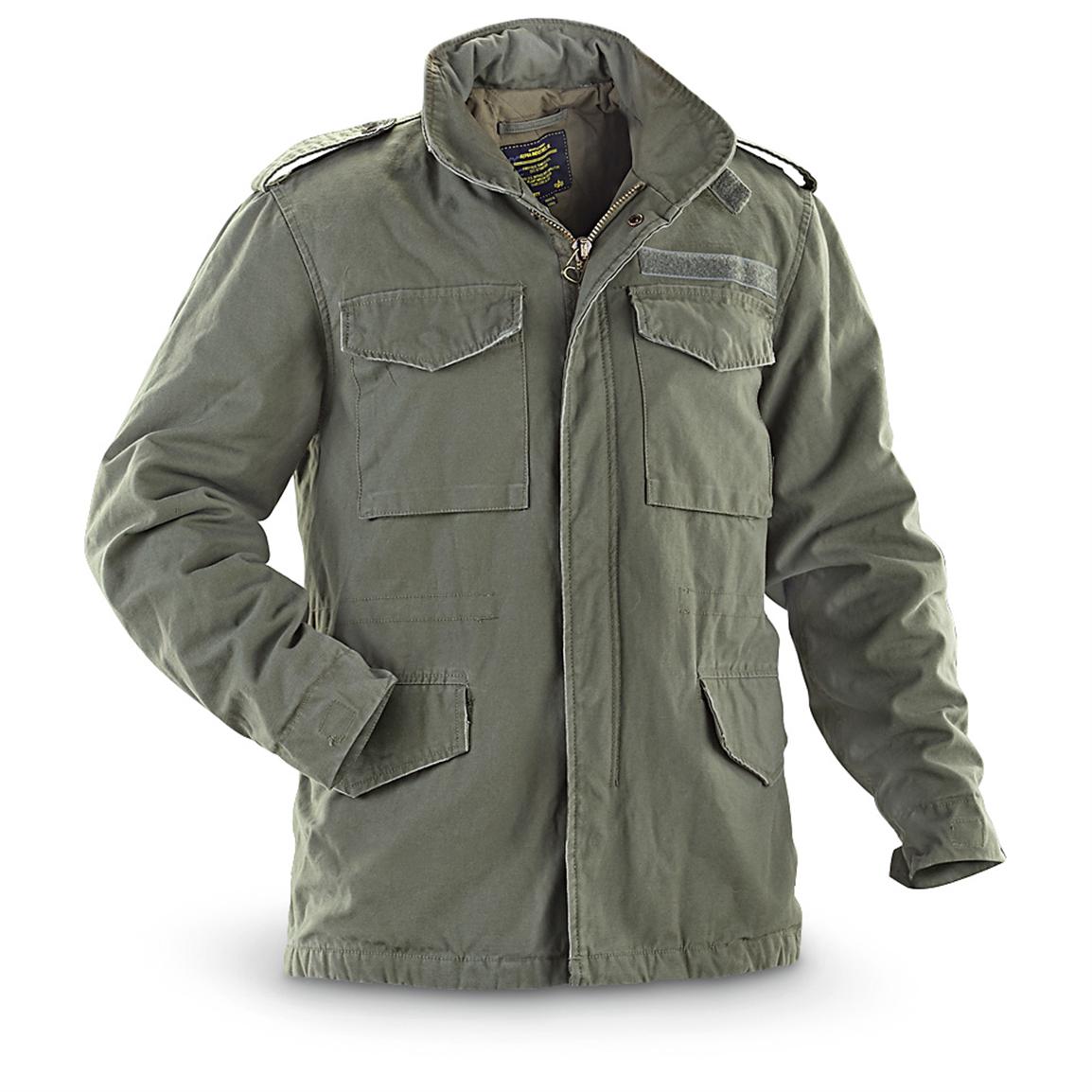 Alpha Driver M65-style Jacket, Olive Drab - 582392, Uninsulated Jackets ...