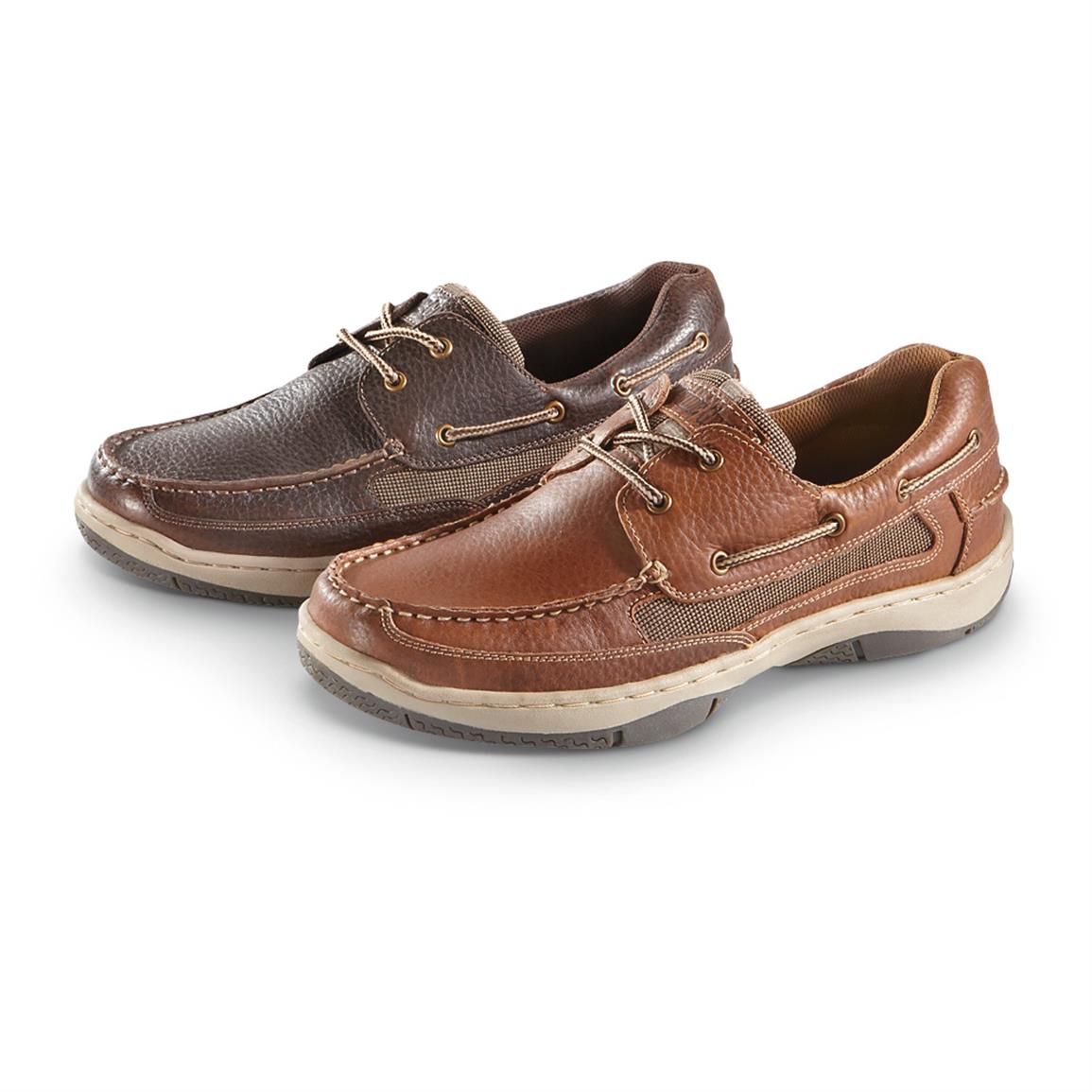 Guide Gear Men's Lace Up Boat Shoes - 582590, Boat & Water Shoes at ...