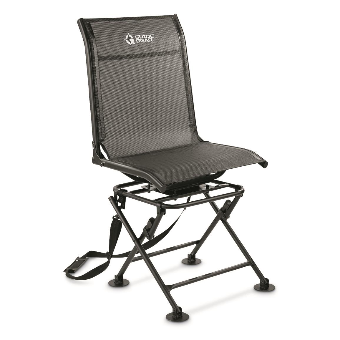 300-lb Capacity Guide Gear 360 Degree Swivel Blind Hunting Chair 