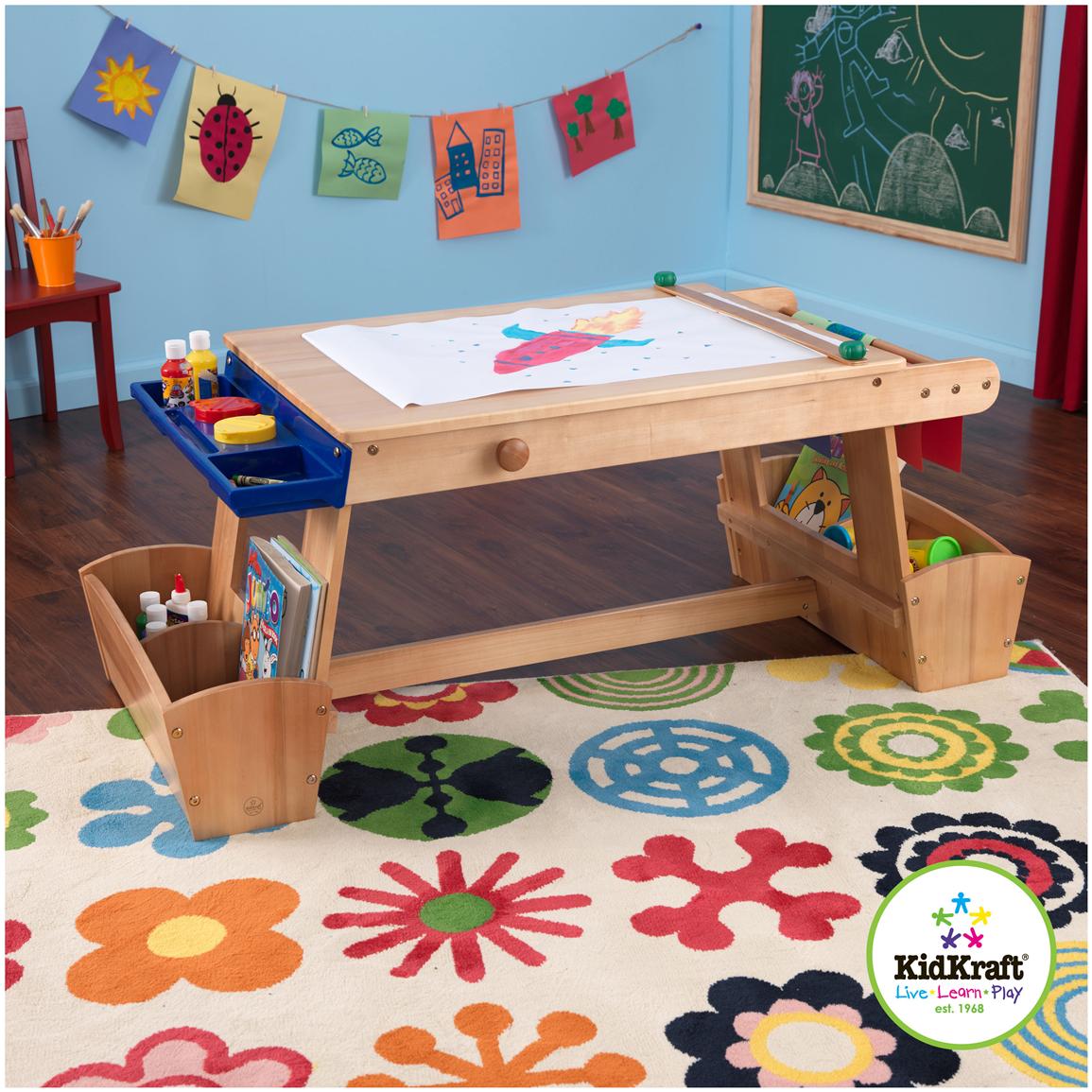 KidKraft® Art Table with Drying Rack, Paper Roll and Storage 583488