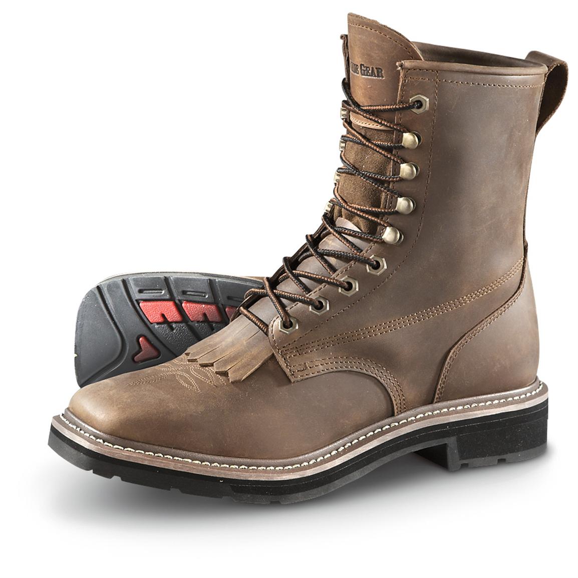 mens square toe waterproof boots