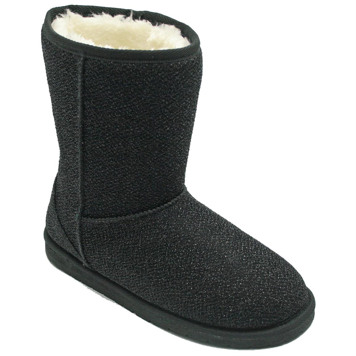 black slipper boots womens