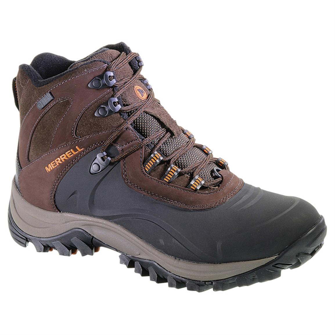 Men's Merrell Iceclaw Waterproof 200-gram Insulated Mid Hiking Boots ...