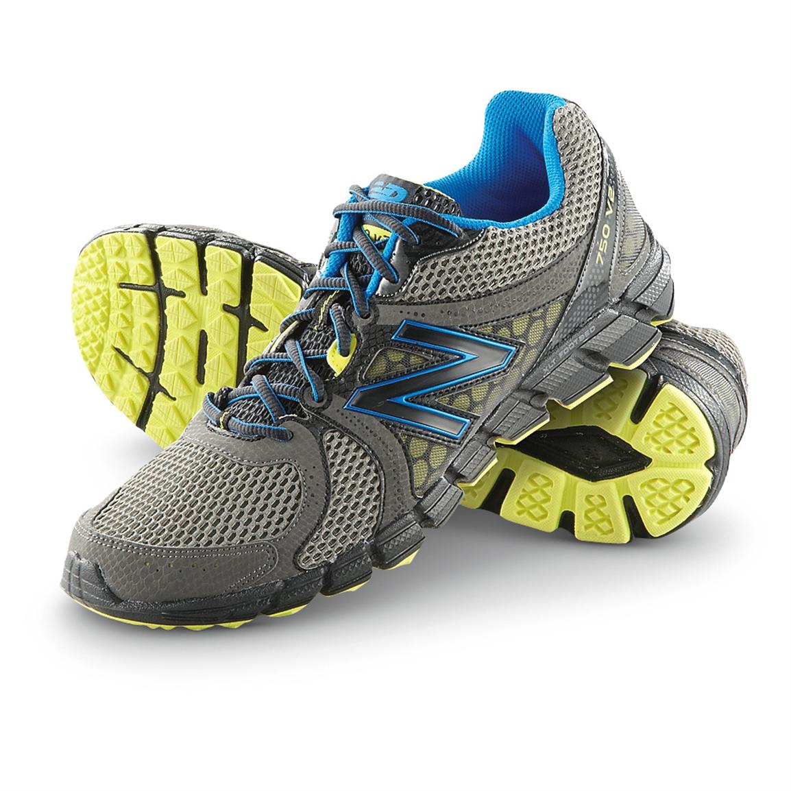 New Balance Men's 750V2 Trail Runner Shoes, Gray / Blue - 583717 ...