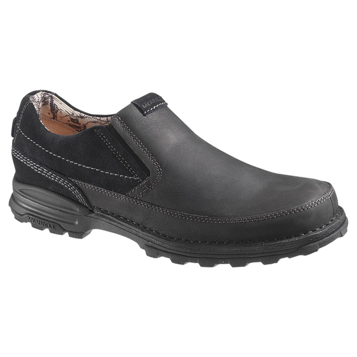 Men's Merrell Bosco Slip-on Shoes, Black - 584036, Casual Shoes at ...