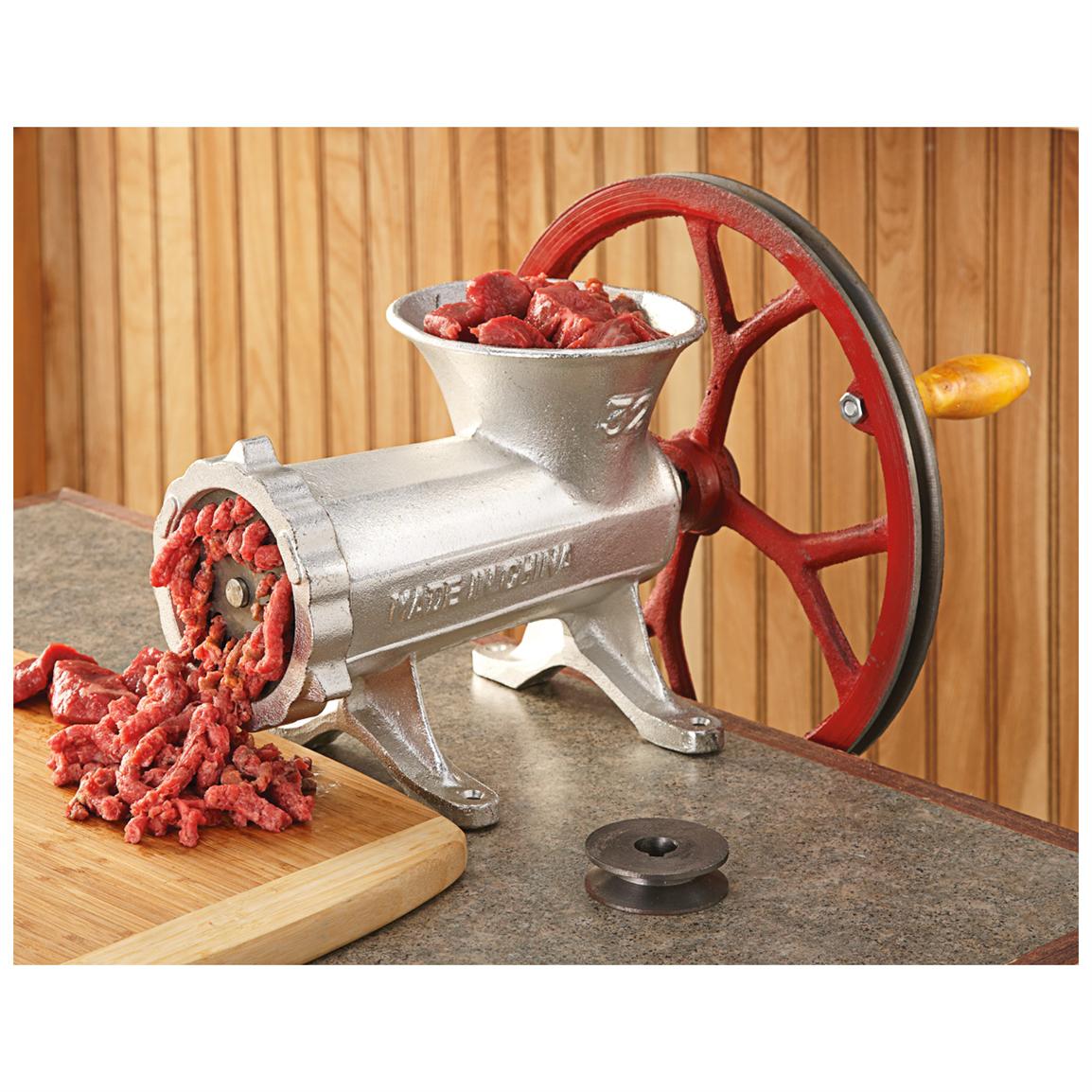 Stainless Steel Meat Grinder with Pulley - 584148, Game & Meat Grinders