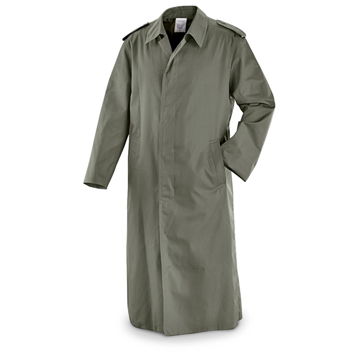 New French Military Surplus Officer's Raincoat - 584505, Rain Gear ...