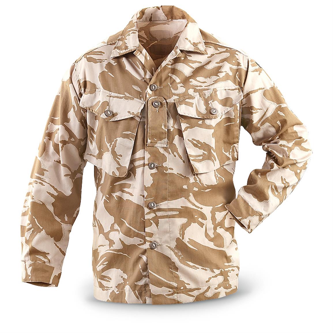 3 Men's Used British Military Surplus Tropical Field Jackets 584524, Camo Jackets at Sportsman