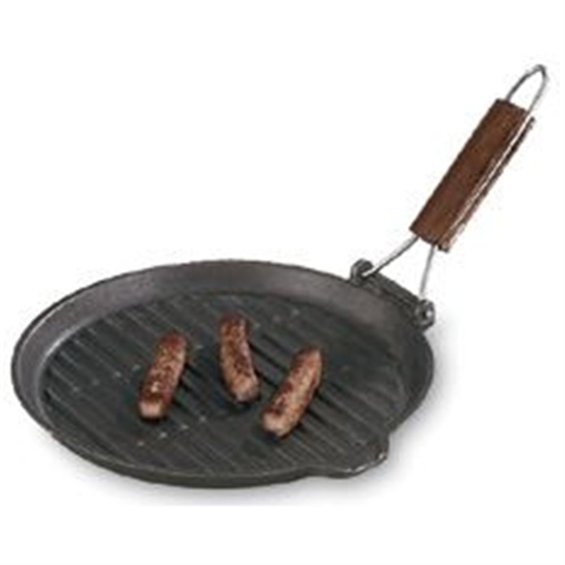 Folding Handle Cast Iron Skillet, Black 58637, Cookware & Utensils at