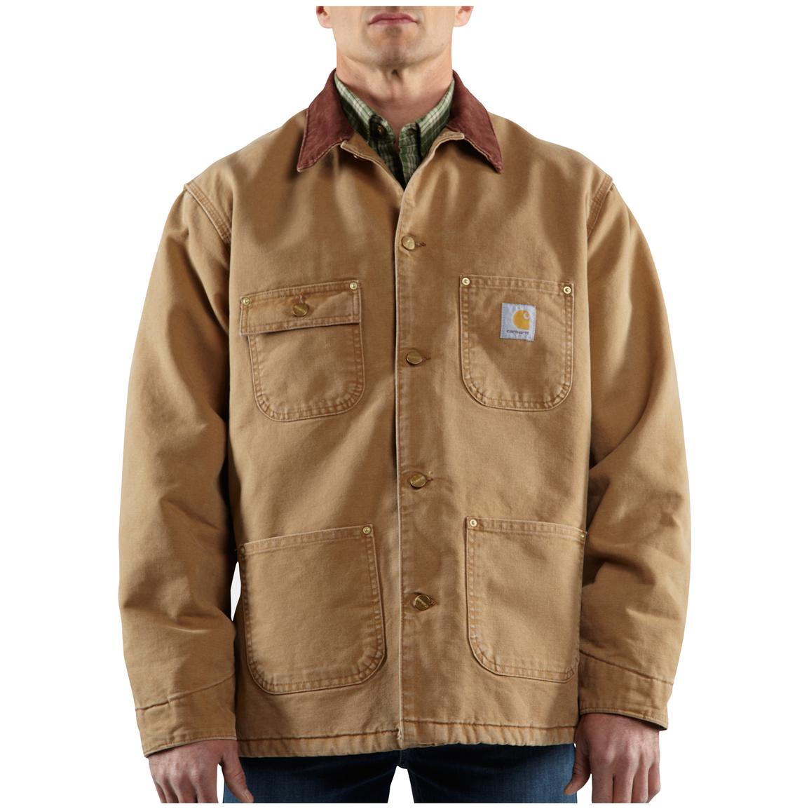 Carhartt® Weathered Duck Chore Coat - 587925, Insulated Jackets & Coats ...