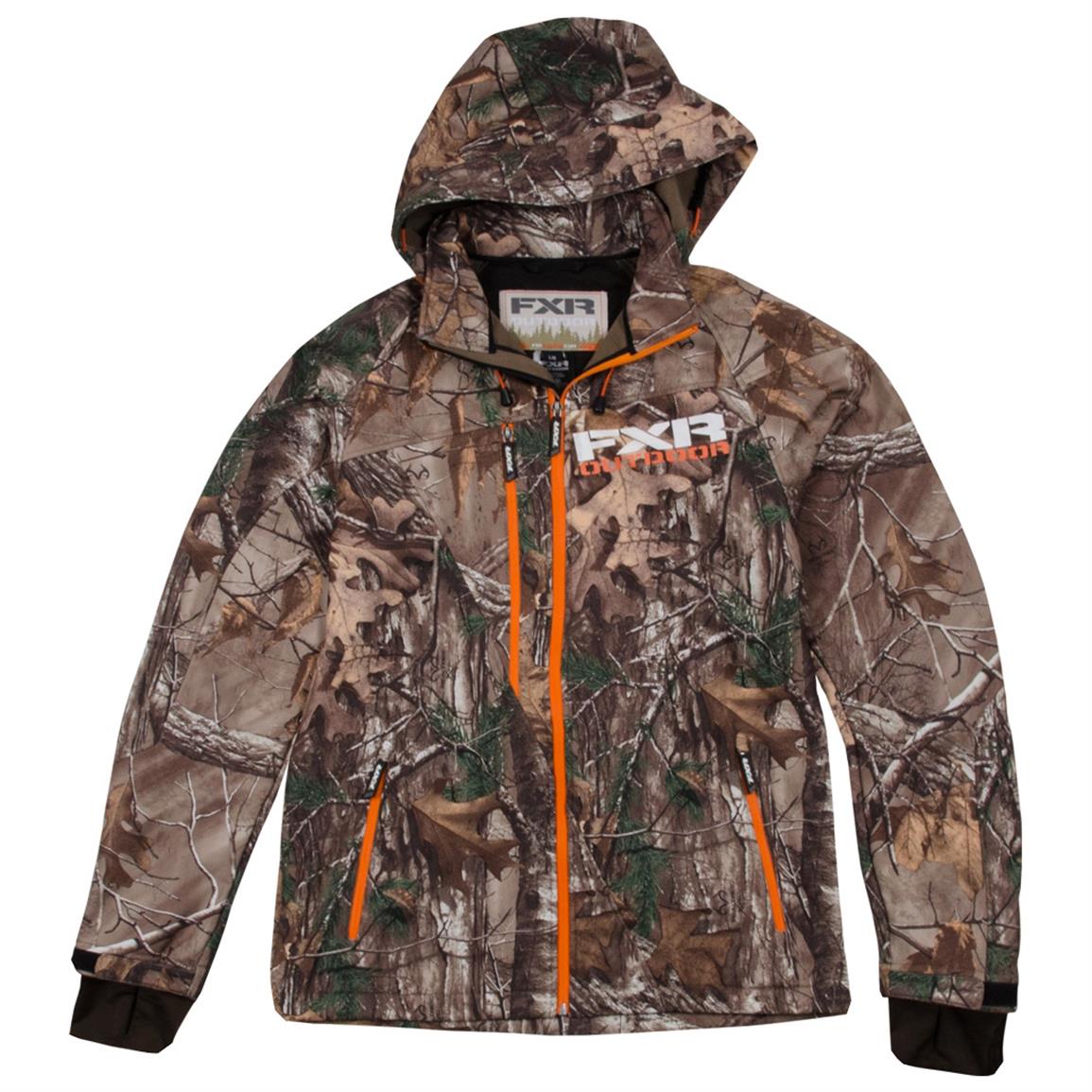 Men's FXR® Vertical Softshell Camo Hoodie - 588546, Snowmobile Clothing ...