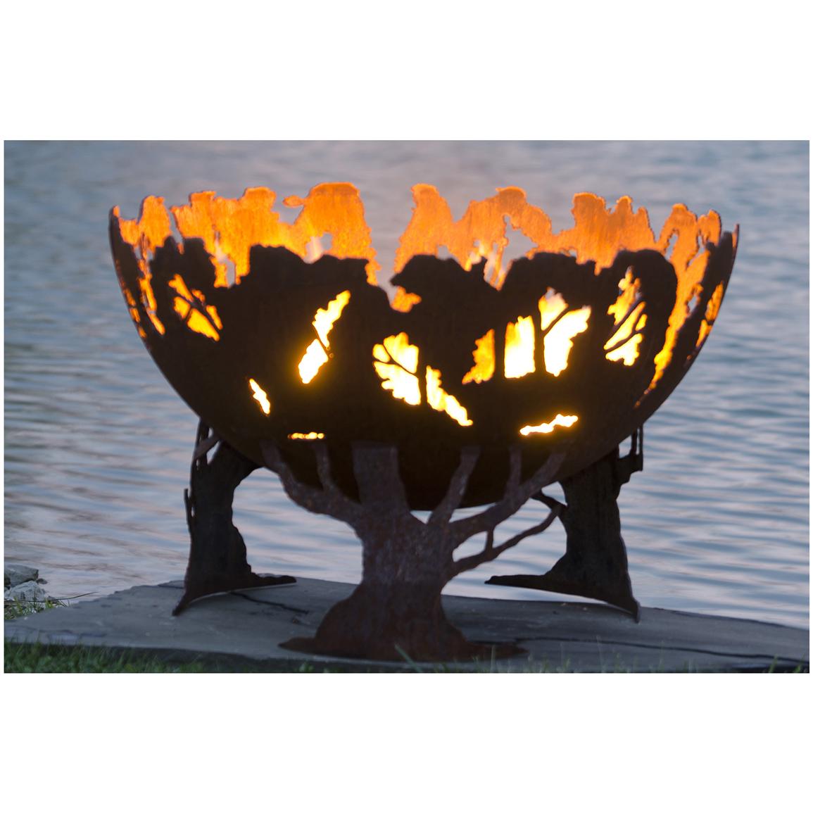 "Forest Fire" 37" Custom Steel Fire Bowl from The Fire Pit ...