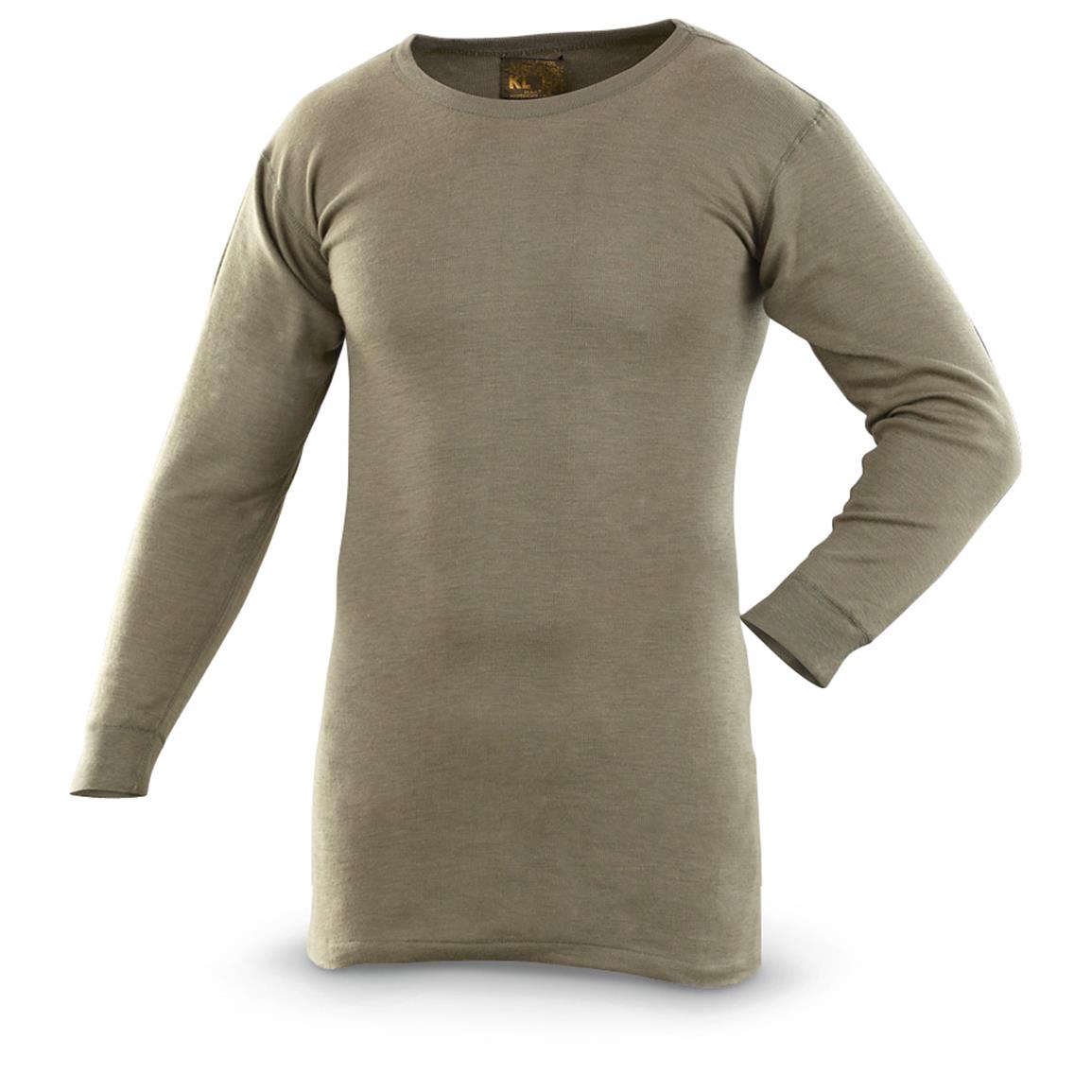 2 New Dutch Military Surplus Wool Long Sleeved Shirts 589435 Military And Tactical Shirts At