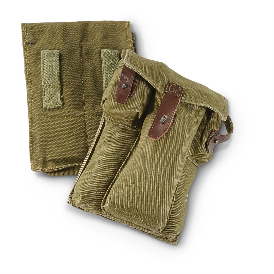 2 Used Yugoslavian Military Surplus AK47 Mag Pouches 589986, Mag