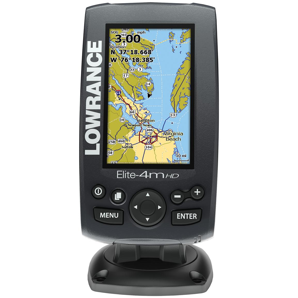 Lowrance Elite-4m GPS Chartplotter - 590797, GPS Combos at ...