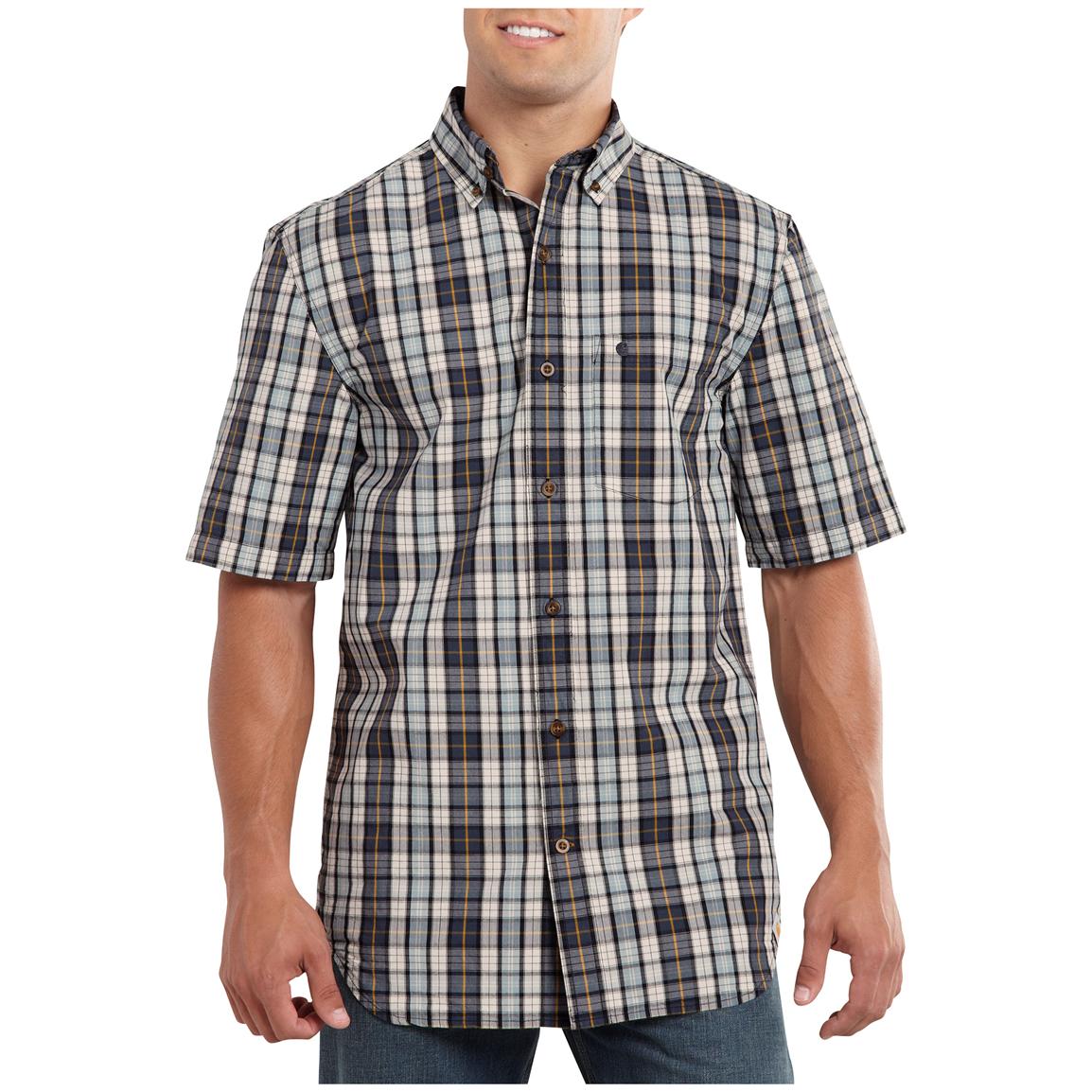 Carhartt Essential Plaid Button-down Collar Short-sleeved Shirt ...