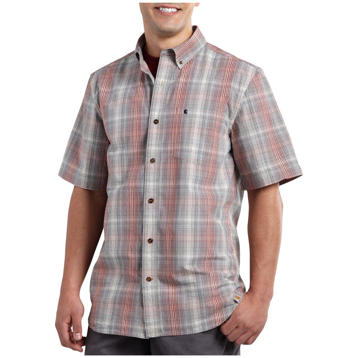 Carhartt Essential Plaid Button-down Collar Short-sleeved Shirt ...