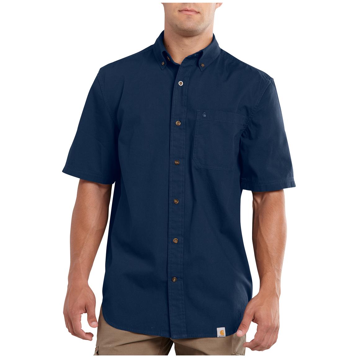 Carhartt Essential Solid Button-down Short-sleeved Shirt - 590851 ...