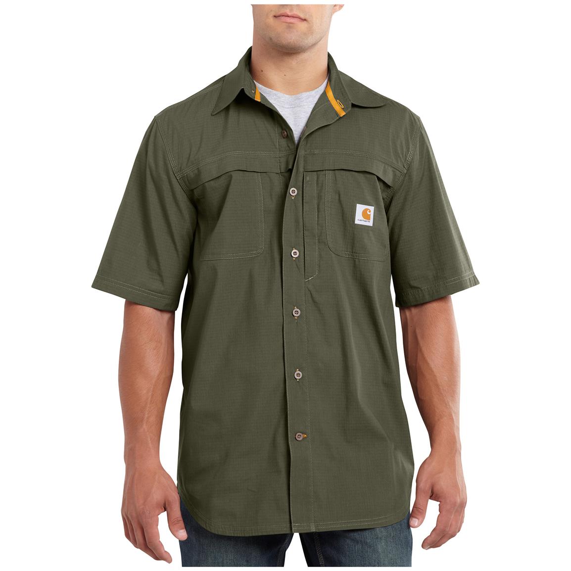 Carhartt Force Mandan Solid Short-sleeved Woven Shirt - 590854, Shirts ...