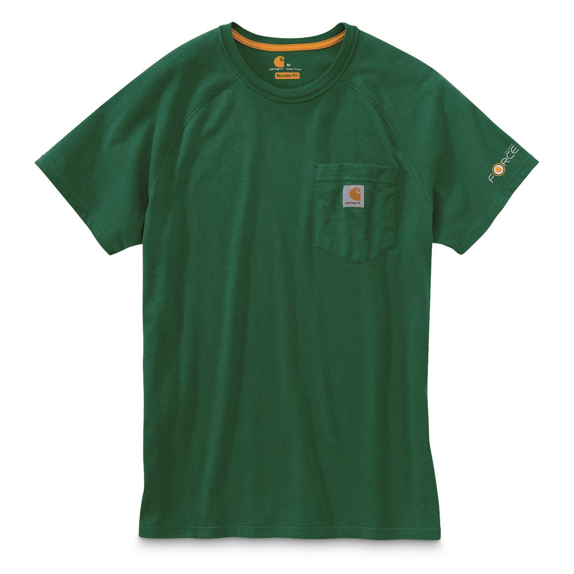 Carhartt Men's Force Cotton Delmont Short Sleeve Shirt - 590859, T-Shirts at Sportsman's Guide
