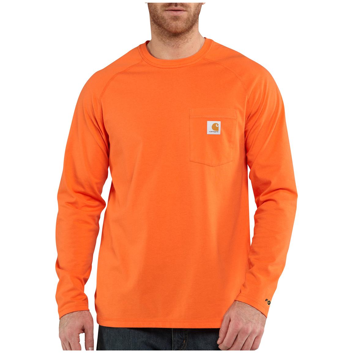 Carhartt Force Cotton Long-sleeved T-shirt - 590862, T-Shirts at ...