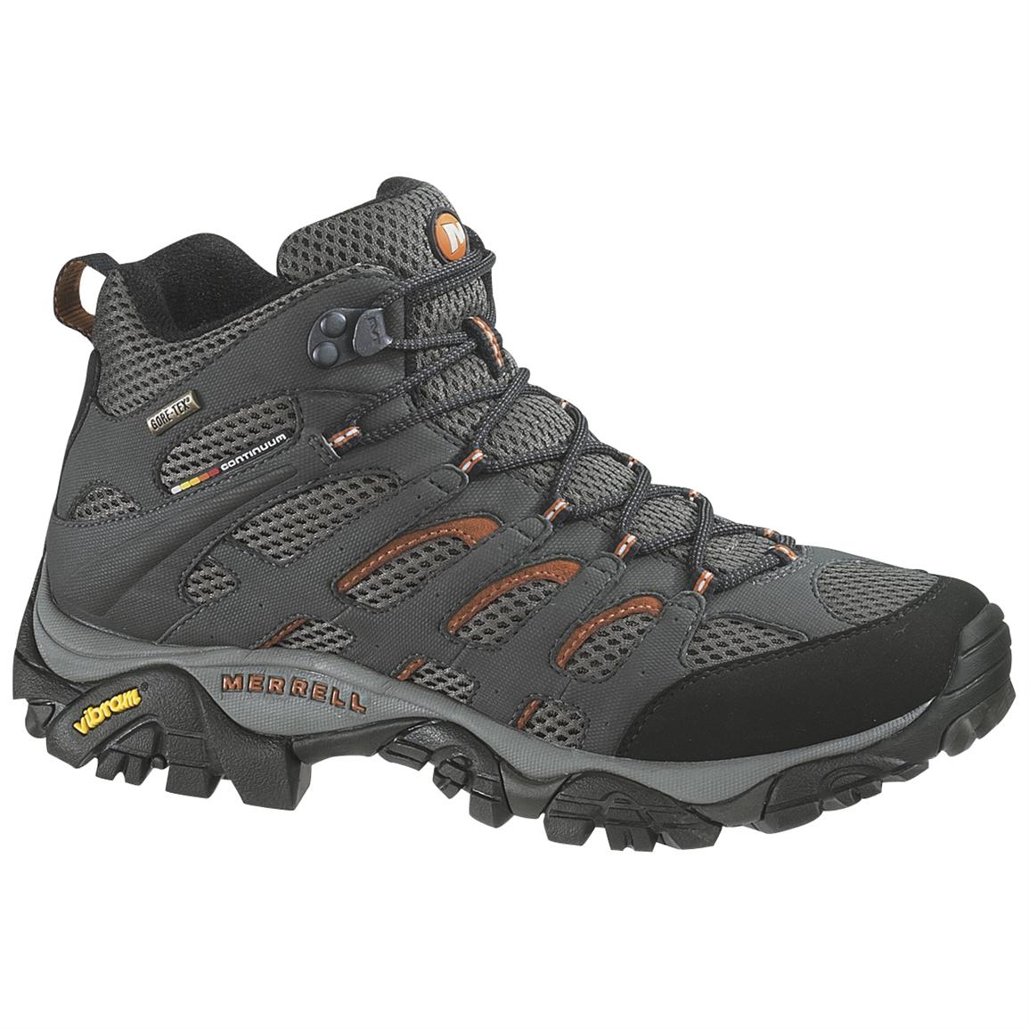 Men's Merrell Moab GORE-TEX Mid Hiking Boots - 591226, Hiking Boots ...