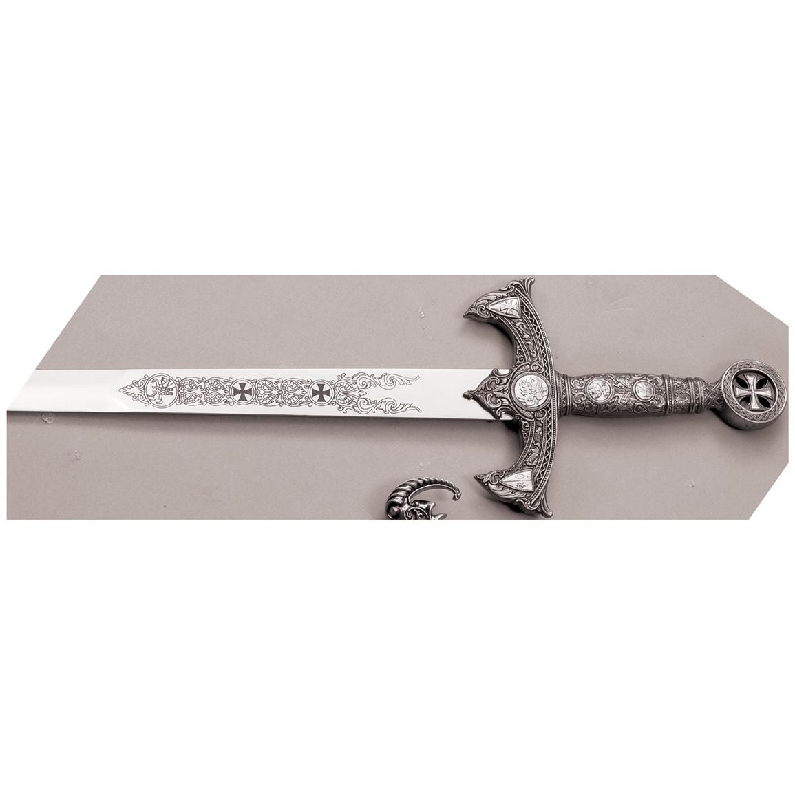 Master Cutlery® 47" Knights Templar Sword 592411, Swords & Machetes
