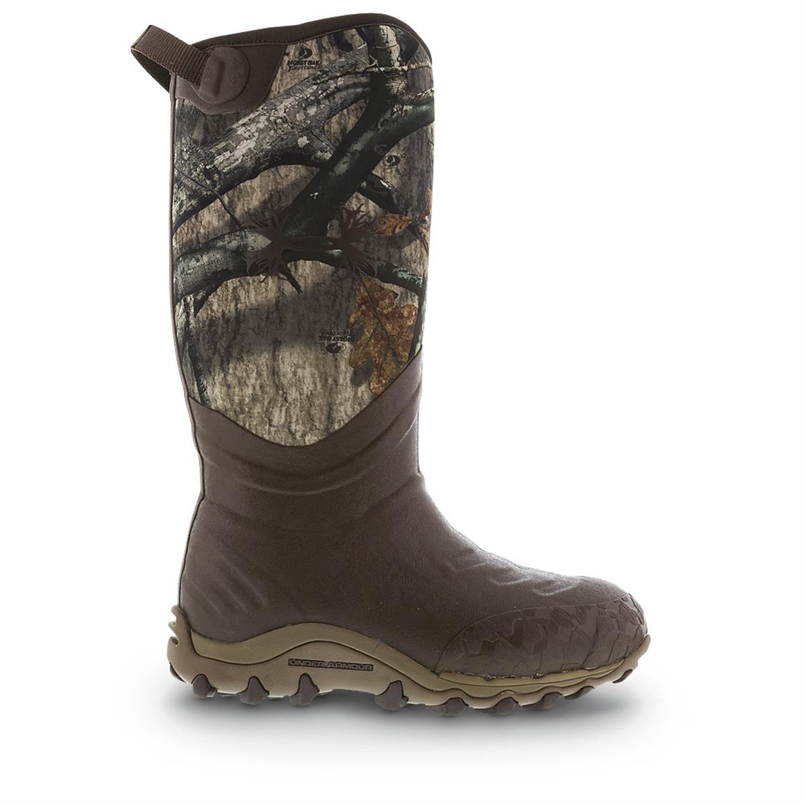 Men's Under Armour H.A.W. 800 gram PrimaLoft Insulation Waterproof Rubber Hunting Boots, Mossy Oak Treestand® / Timber