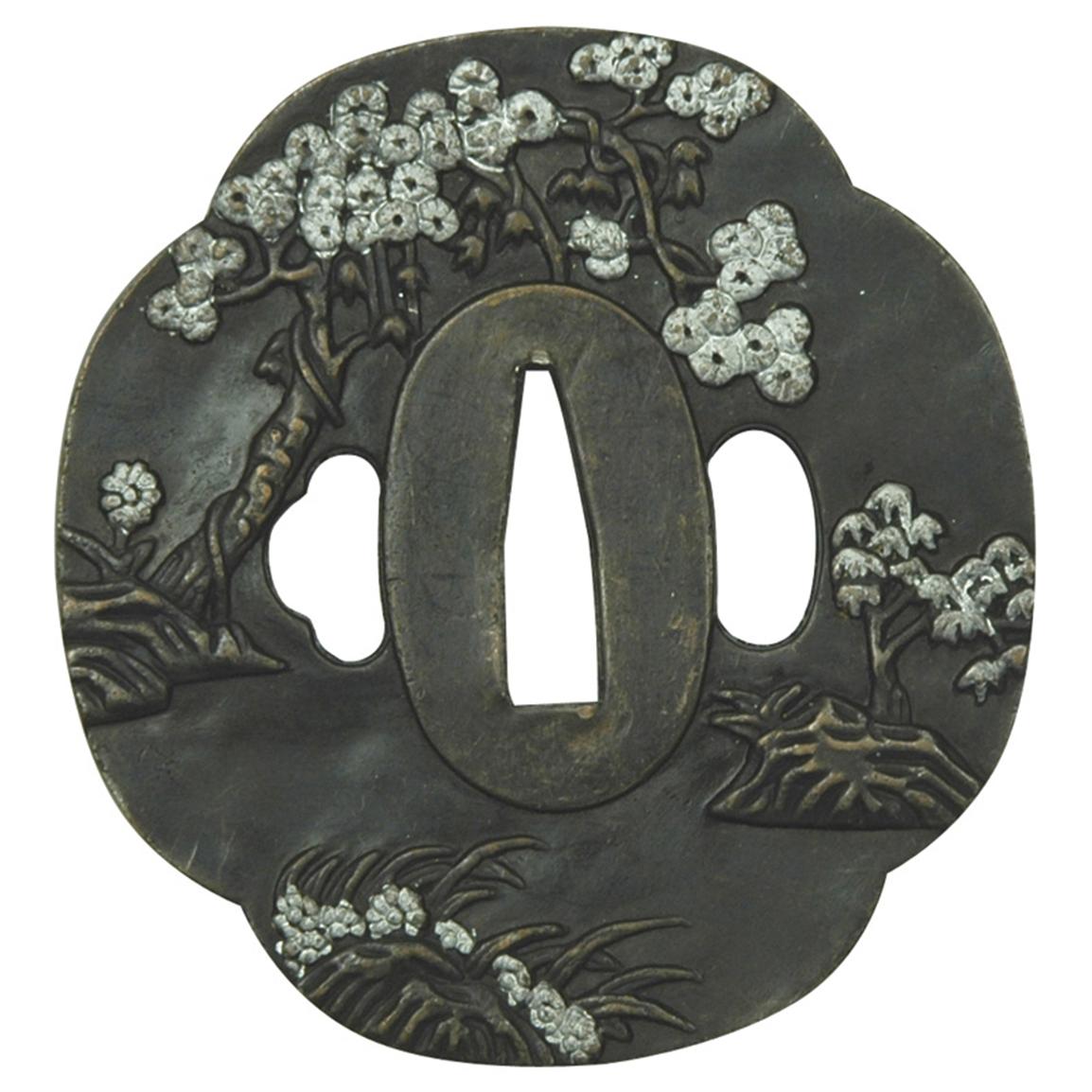 Masahiro Katana Cherry Blossom Tsuba 592670, Swords & Machetes at