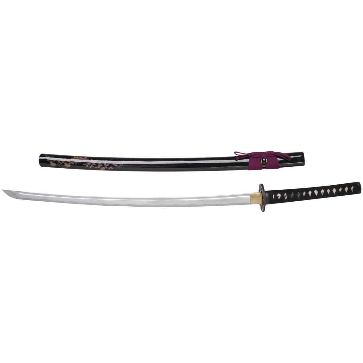 Master Cutlery MC-3051 Floral Imprint Samurai Sword, 41 inch Overall