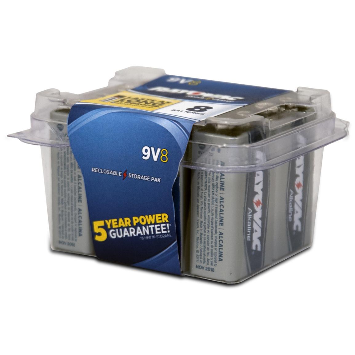 8-Pk. of Rayovac® 9V Alkaline Batteries