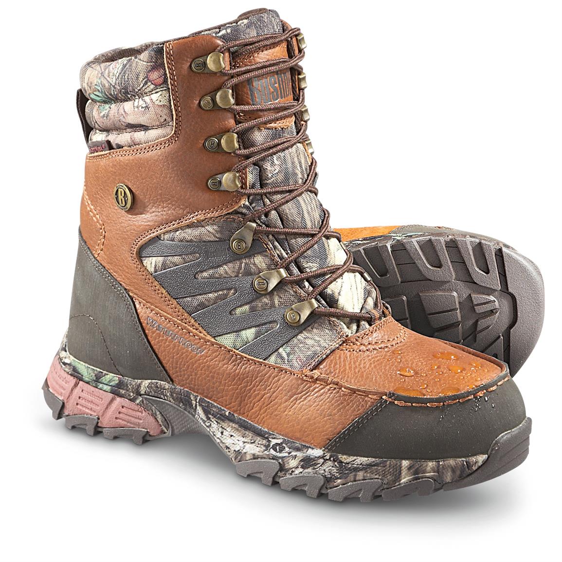 Men's Bushnell Xlander 1,000 gram Thinsulate Ultra Hunting Boots, Brown / Mossy Oak Break-Up Infinity
