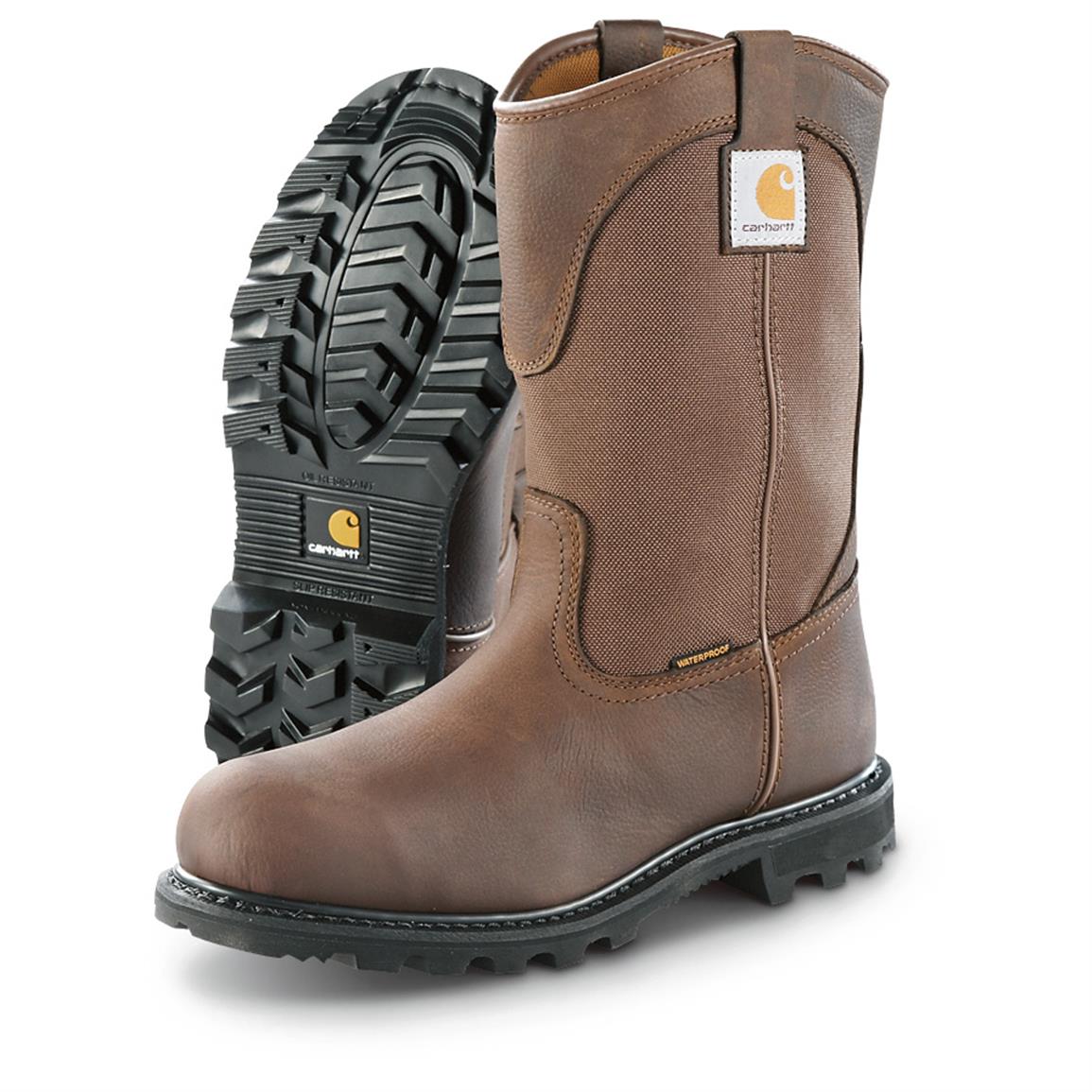 Carhartt Men's Soft Toe Waterproof Wellington Boots, Brown - 593015 ...
