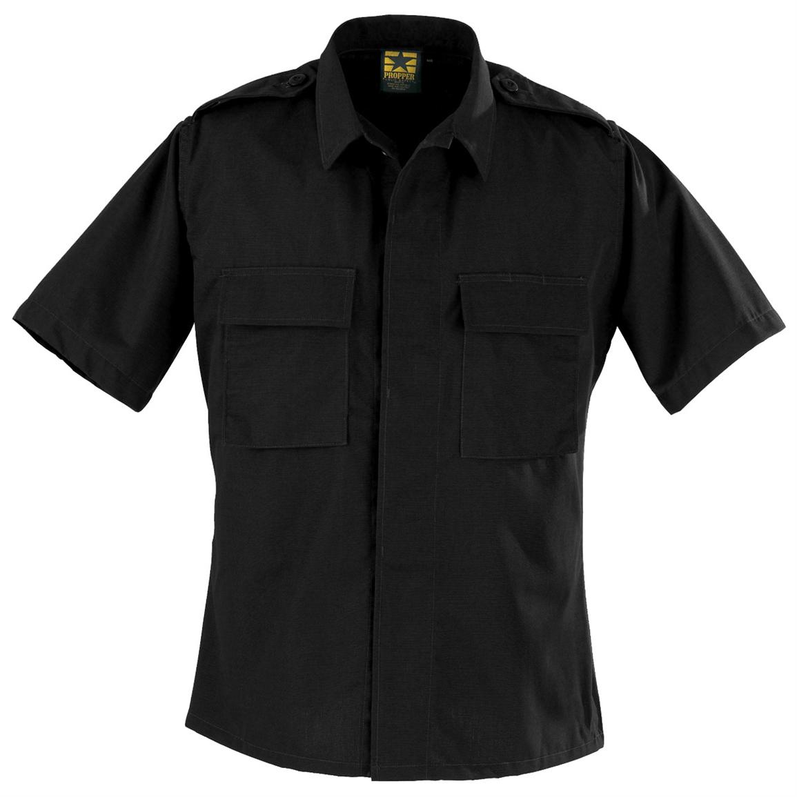 Men's Propper Short-sleeved BDU Shirt, Black