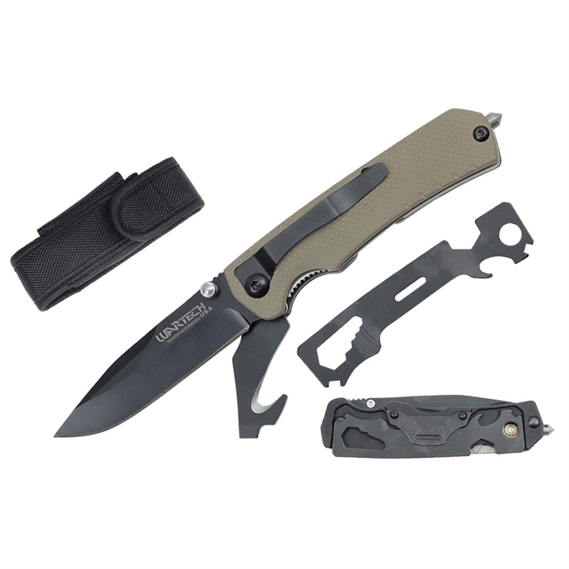 WARTECH 9" Multitool Folding Pocket Knife 593657, MultiTools at