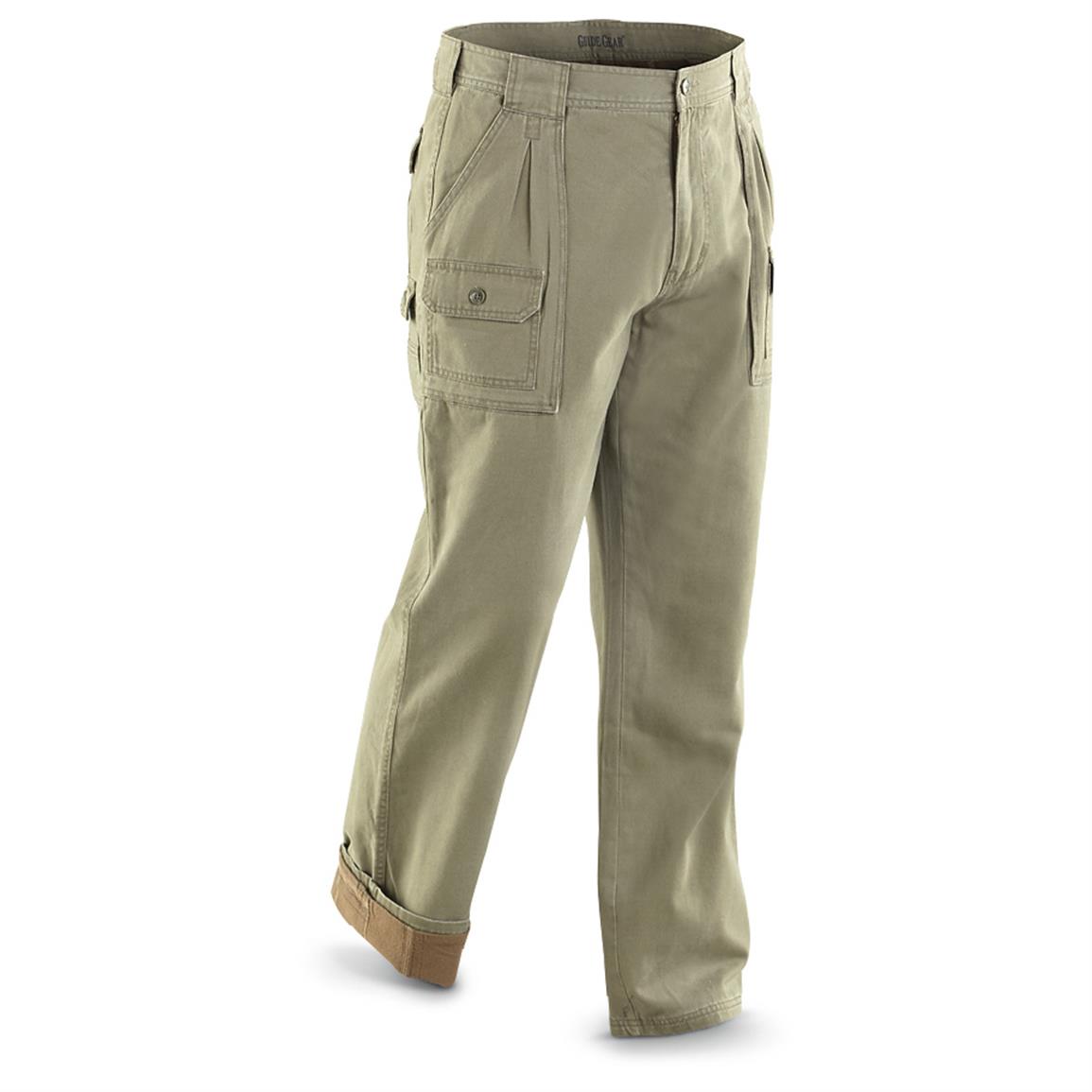 Guide Gear Flannel-lined Hiking / Trekking Pants - 593684, Insulated ...