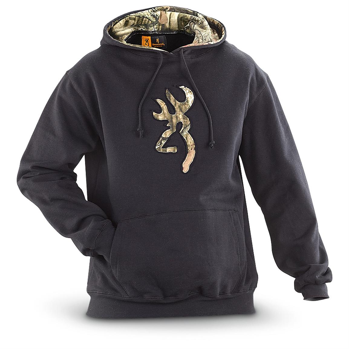 Browning Men's Camo Buckmark Hoodie - 593785, Sweatshirts & Hoodies at ...