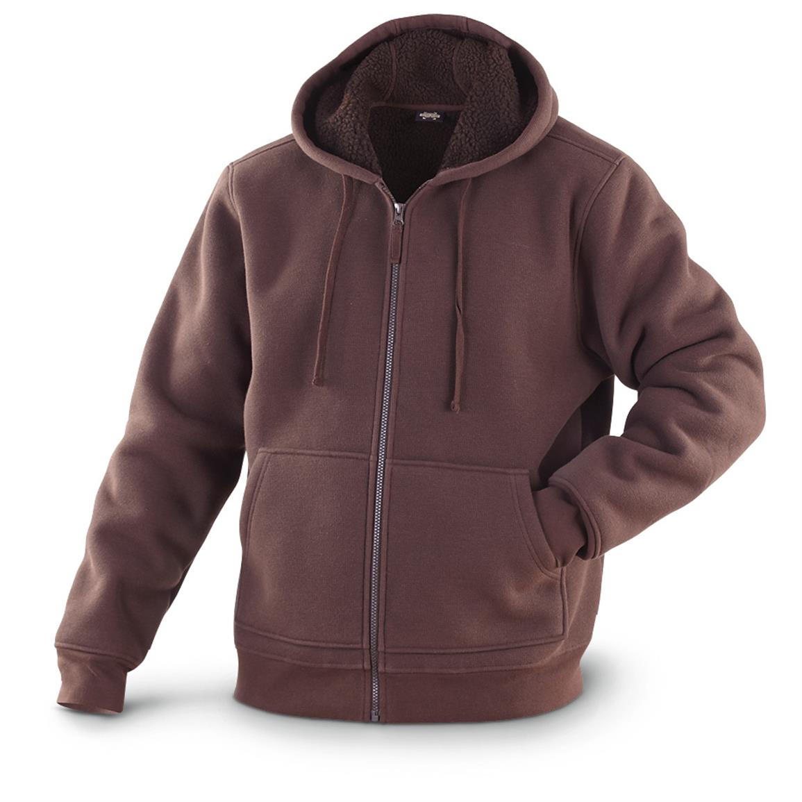 Guide Gear Bonded Thermal Sherpa Hooded Zip Sweatshirt - 593899 ...
