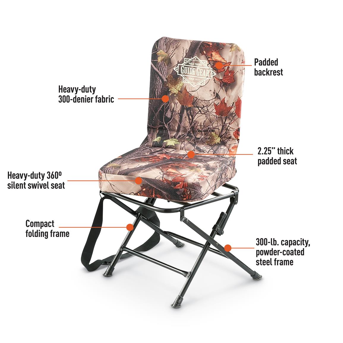 guide gear swivel hunting chair