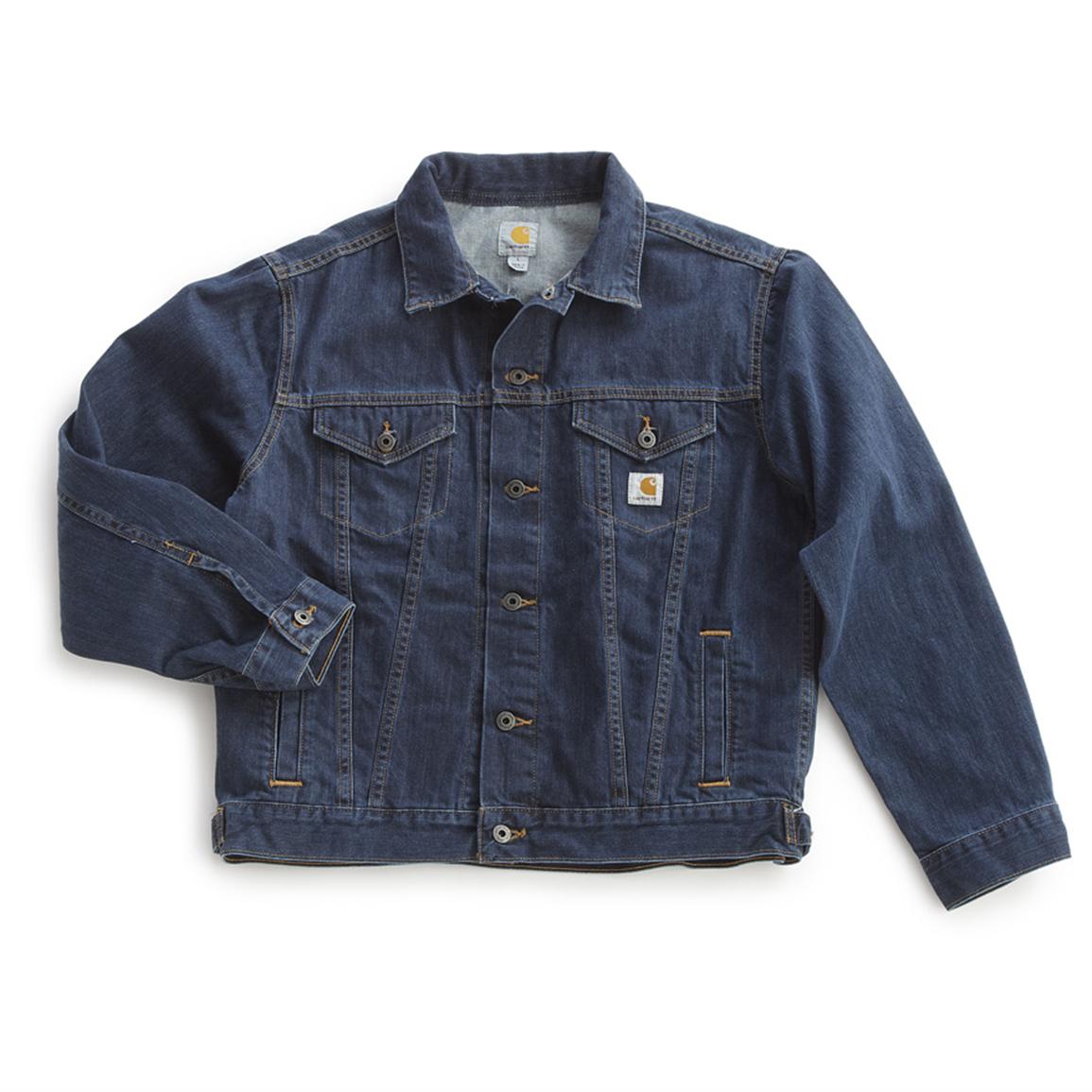 Carhartt Denim Jean Jacket - 594015, Uninsulated Jackets & Coats at ...