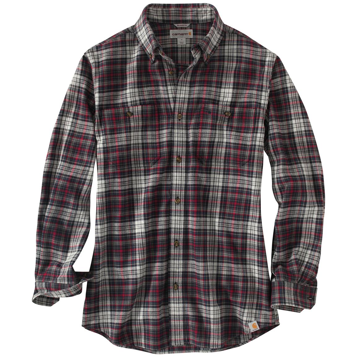 Carhartt Trumbull Long-sleeved Plaid Shirt - 594024, Shirts at ...