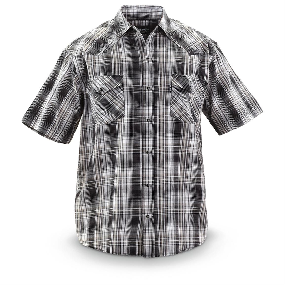 Key® Western Snap Short-sleeved Shirt - 594040, Shirts at Sportsman's Guide
