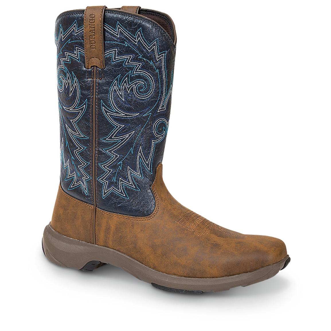 Men&#39;s Durango® Rebel Lite Cowboy Boots, Brown - 597366, Cowboy & Western Boots at Sportsman&#39;s Guide